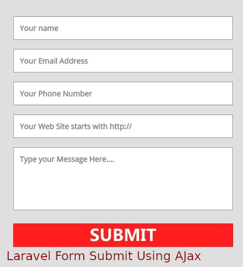 Laravel Form Submit Using AJax Easy Example